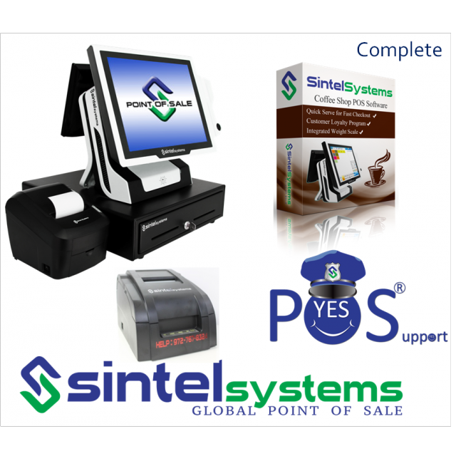 Coffee Shop POS | Advanced Model 5i-RS | All-In-One Touch System
