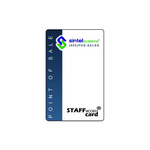 Employee Staff Access Cards for Sintel Systems POS
