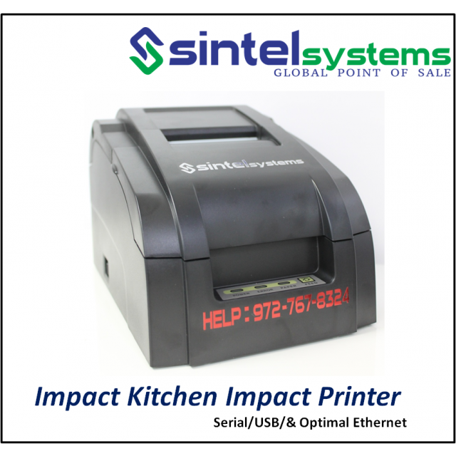 Sintel Systems Point of Sale Restaurant Kitchen Impact Printer